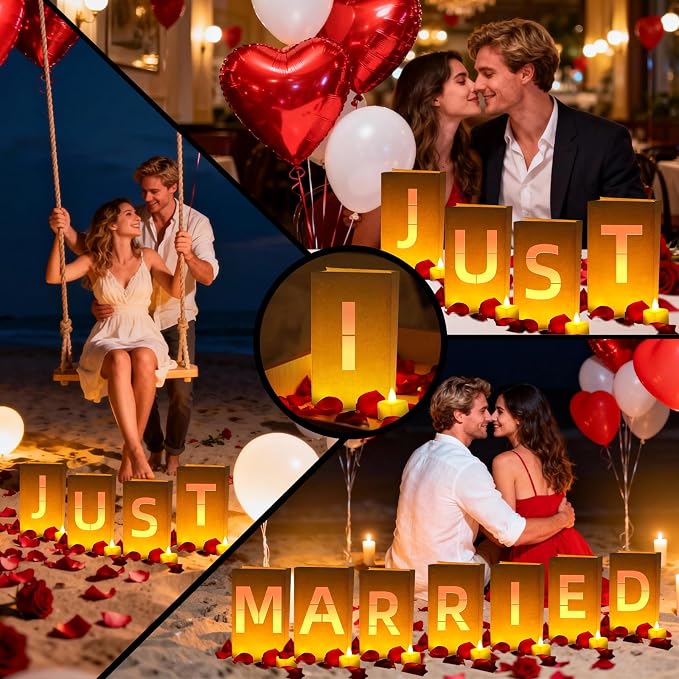 Just Married Light Up Letters, Include Light up Letters, - Image 4
