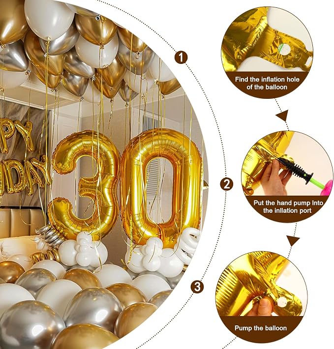 40 Balloon 40 inch Gold Number Balloons - Image 5