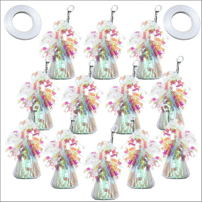 12-Pack Iridescent Balloon Weights by MXXKMSElegantLiving