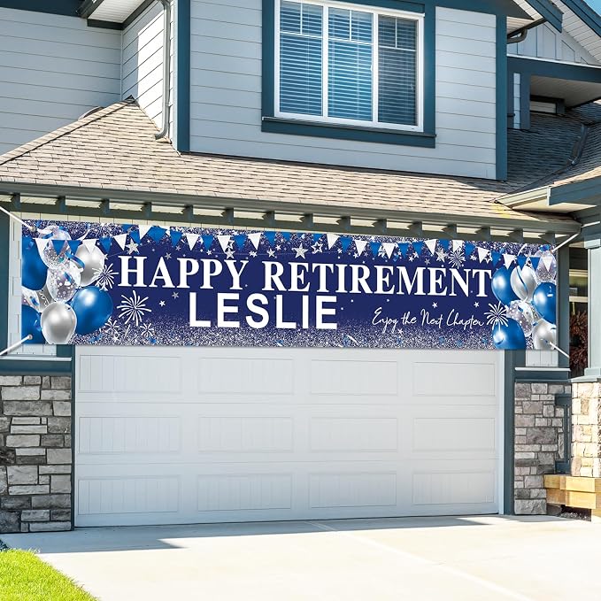 Happy Retirement Banner, Personalized Retire Banner - Image 6
