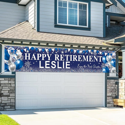 Happy Retirement Banner, Personalized Retire Banner - Image 6