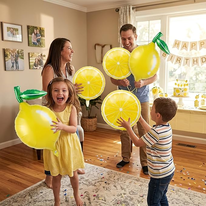 Lemon Foil Balloons Summer lemonade Set - Image 6