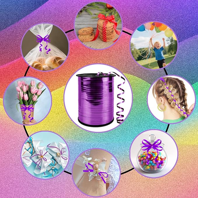 Metallic Shiny Curling Ribbon，500 Yard，1/5" - Image 5