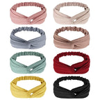 Elastic Knotted Headbands for Women Wheat Pattern Cloth Head Hair Bands for Women's Hair Non Slip Boho Wrap Twisted Hair Accessories