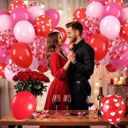 Red and Pink Balloons, Valentine's Day Balloon - Image 6