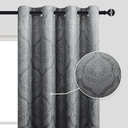 DWCN Black Ombre Curtains for Bedroom - Image 2