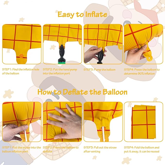 40" Matte Yellow Balloons Toy Inspired Story Theme party Supplies Digital 9 | - Image 3