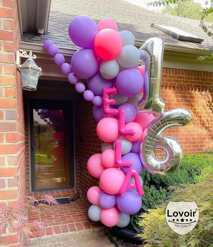 Silver 16 Number Balloons, 40 Inch Giant Number 16 Balloons Foil Mylar Helium - Image 7