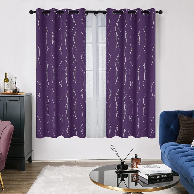 Deconovo Living Room Curtains 72 Inches Long, Thermal Insulated, Room Darkening - Image 2