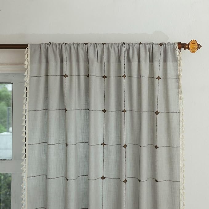 Sutuo Home Boho Curtains for Living Room Bedroom Office, Bohemian Drape Light - Image 5