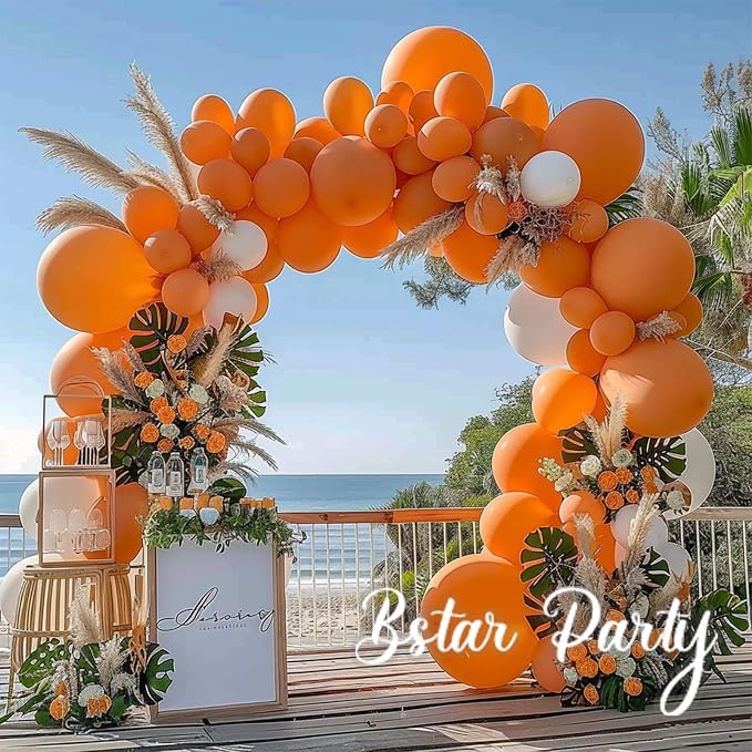 Double Stuffed Burnt Orange Balloon Garland Arch Kit | 18/12/10/5inch Different - Image 3