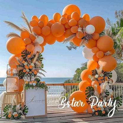 Double Stuffed Burnt Orange Balloon Garland Arch Kit | 18/12/10/5inch Different - Image 3