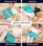 GENIANI XL Electric Heating Pad for Back Pain & Cramps Relief, Electric Throw, Christmas Gifts for Women, Auto Shut Off, Machine Washable, Heat Pad for Neck & Shoulder (12"x24" Viridian Green)