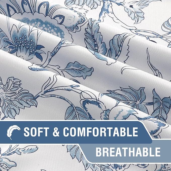 H.VERSAILTEX Blackout Curtains 84 Inch Length 2 Panels Set Floral Print Curtain - Image 5