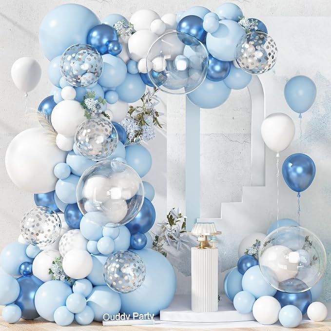 Ouddy Party 149Pcs Blue and White Balloon Arch Garland Kit 18 12 10 5Inch | by OuddyParty