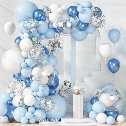 Ouddy Party 149Pcs Blue and White Balloon Arch Garland Kit 18 12 10 5Inch | by OuddyParty
