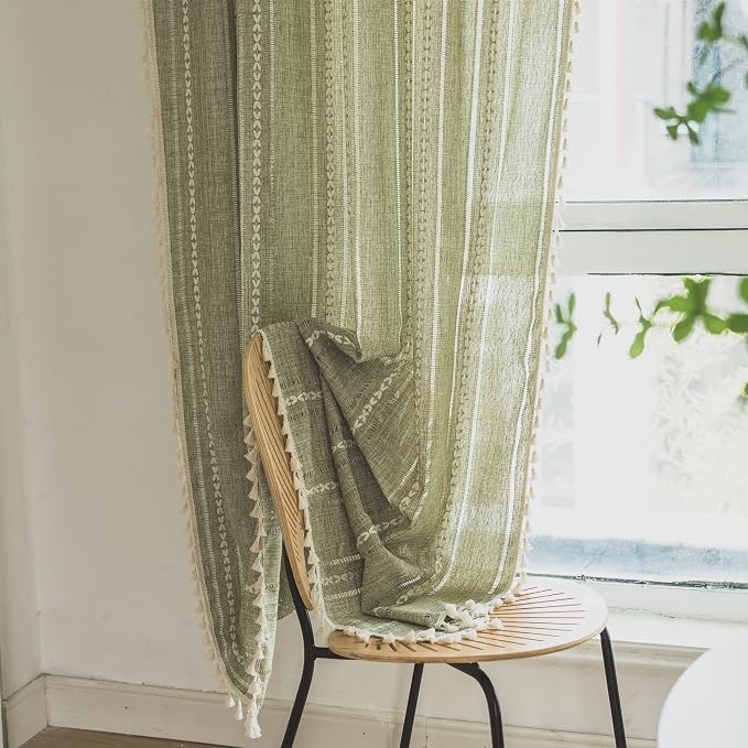 Sutuo Home Boho Curtains for Bedroom Living Room 108 Inches Long, Light - Image 9