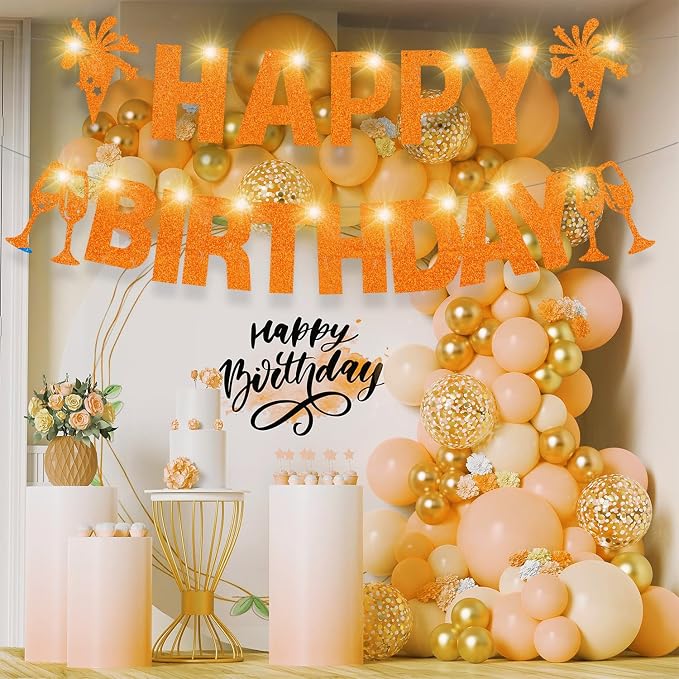 129Pcs DIY Letter Banner Glitter Customizable Banner Kit DIY Happy Birthday - Image 4