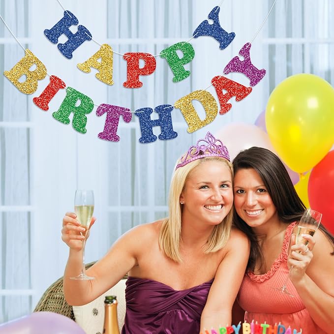 Colorful Happy Birthday Banner Birthday Party Decorations Happy Birthday Banner - Image 5