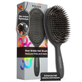 FRAMAR Soft Boar Bristle Hair Brush For Women – Boars Hair Brush For Women, Boar Brush For Fine Hair, Hairbrush For Fine Hair, Soft Bristle Brush For Slick Back, Volume and Shine - Black