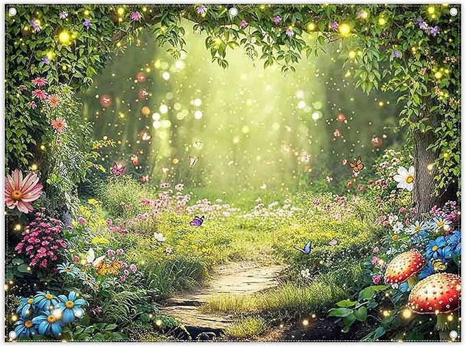 8x6ft Enchanted Forest Photography Backdrop Fairy Garden Banner | Fairytale by ZTHMOEBACKDROP