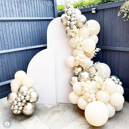 Voircoloria 90pcs White Sand Balloons Garland Arch Kit, 18 12 10 5 Inch | - Image 4