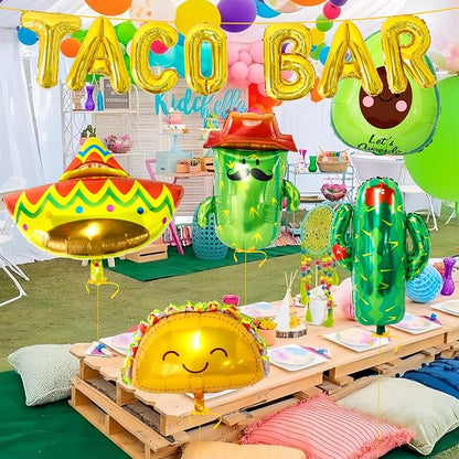 Taco Bar Decorations 13Pcs Mexican Fiesta Party balloons Taco Party Decorations - Image 7