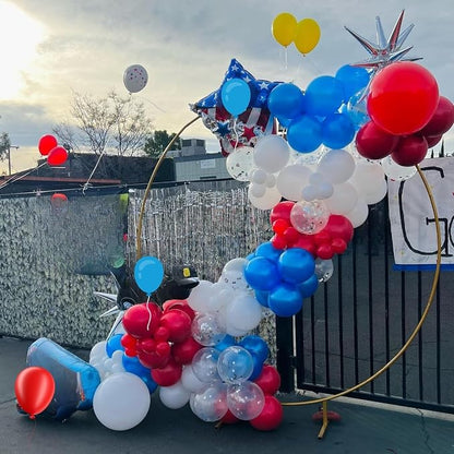 Red Blue White Balloons, 12 Inch Star Printed Red White and Blue - Image 5