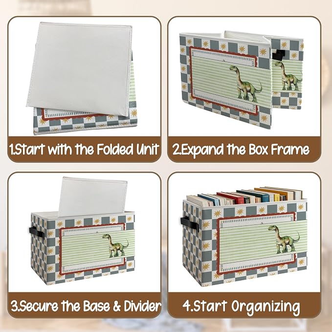 Brachiosaurus Dinosaur Nursery Storage Basket - Image 4