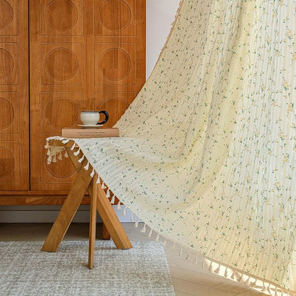 ENJOYBRIDAL Daisy 84 Inch Curtains 2 Panel Sets Semi Sheer Drapes Crochet Lace - Image 7