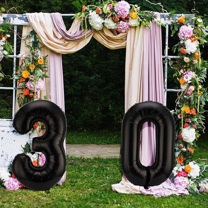 Gejoy 40 Inch Number 30 Balloons Jumbo 30 Foil Giant Number 30 Balloons - Image 6