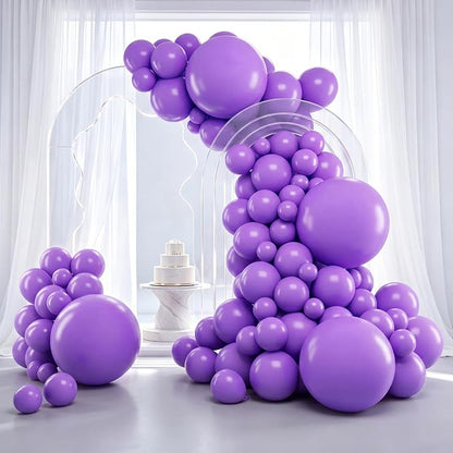 RUBFAC Purple Balloons Different Sizes Lavender Purple Balloon Arch 129pcs | by RUBFAC