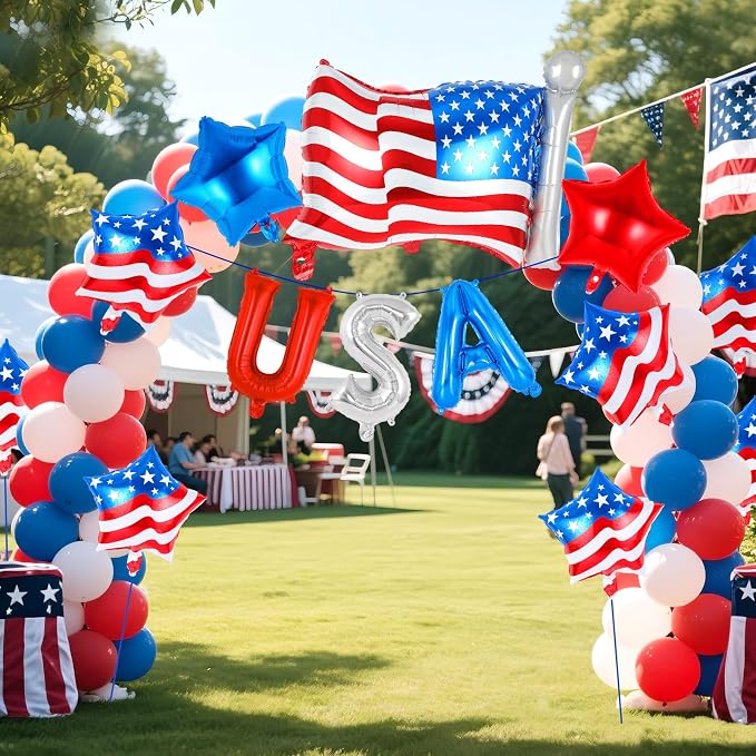 23 Pcs 4th of July Balloons, Independence Day Decorations Balloons, USA - Image 6
