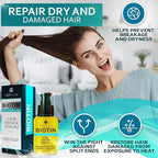 Biotin Hair Thickening Serum for Men and Women - Intense Strengthening Treatment Product with Natural Botanical Oil Blend to Help Boost Thin Hair - Repair Thinning Hair, Increase Volume and Shine