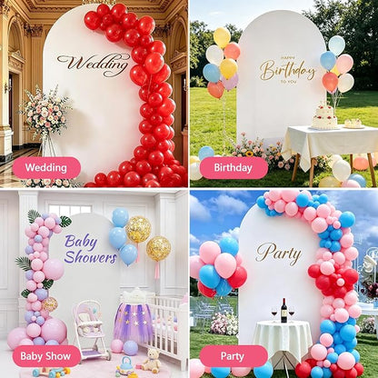 7.2FT Arch Backdrop Stand and White Cover Set, Wedding Arch Backdrop Stand | - Image 6