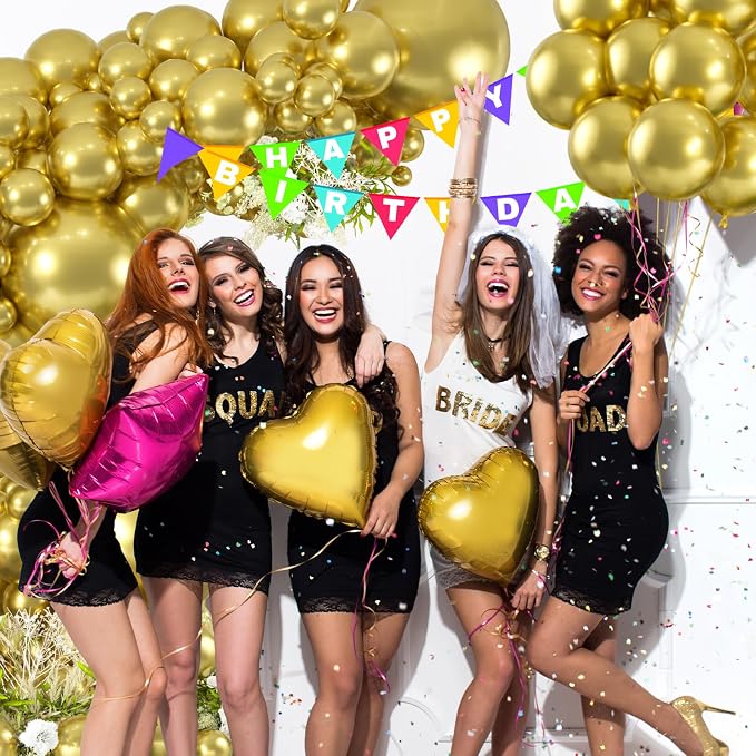 114pcs Metallic Gold Balloons Arch Kit, 18 12 10 5 inch Gold Balloons | - Image 5