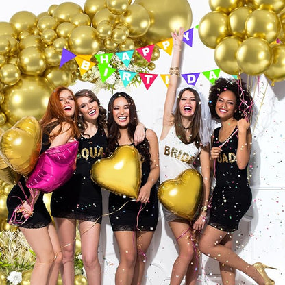 114pcs Metallic Gold Balloons Arch Kit, 18 12 10 5 inch Gold Balloons | - Image 5