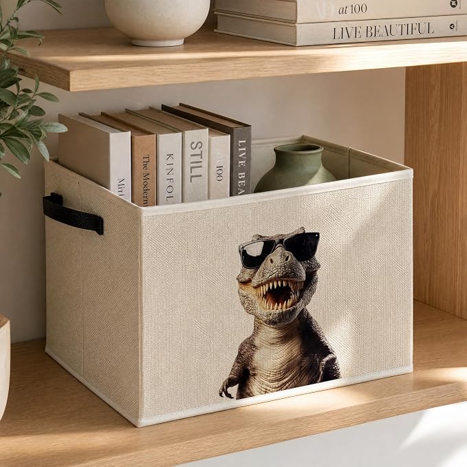 Funny Dinosaur Boys Nursery Storage Basket - Image 3