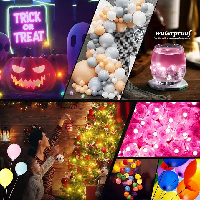 200pcs Pink LED Balloon Light, Mini Tiny Light Round Led Ball Lamp - Image 6