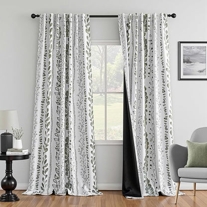Sage Green Blackout Curtains 72 Inches Long 2 Panels Boho Curtains - Image 2