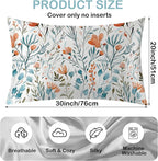 Watercolor Flowers Small Floral Satin Pillow Case Queen Size,Soft Pillowcases for Hair and Skin Similar to Silk,Pillowcases with Hidden Zipper Bedding Accessories,20X30 Inches,1 Pack