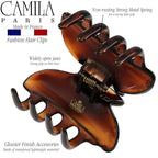 Camila Paris CP3549 French Hair Clip for Women, Small, Tortoise Shell 2.5 Inch Girls Hair Claw Clips Jaw Fashion Durable Styling Hair Accessories for Women, Strong Hold No Slip Grip, Made in France