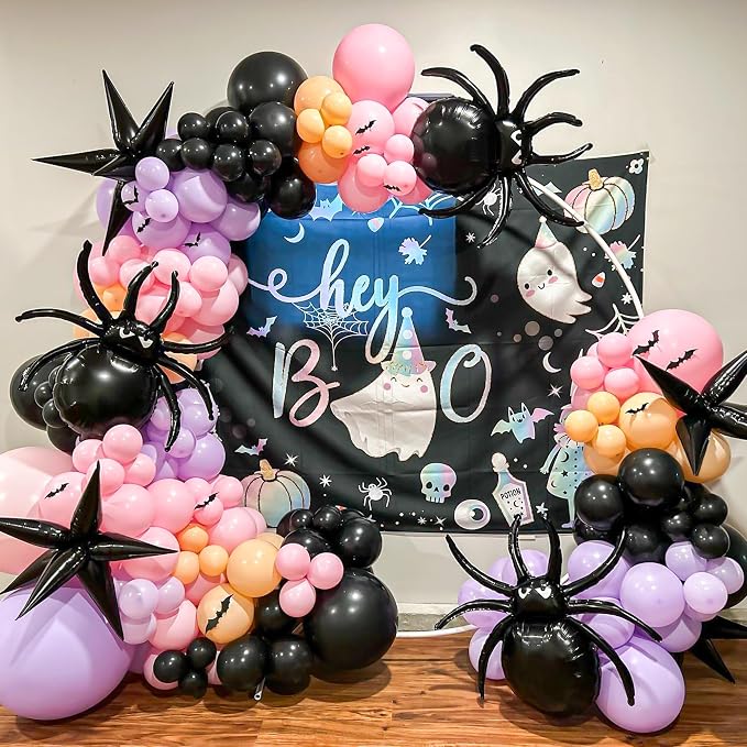 33inch Spider Foil Balloons Halloween Balloons Spider Party Decorations | Black - Image 6