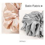 Silk Satin Hair Scrunchies for Women Girls - Big Large Jumbo Scrunchie for Sleep Cute Gaint Oversize Scrunchy for Thick Hair