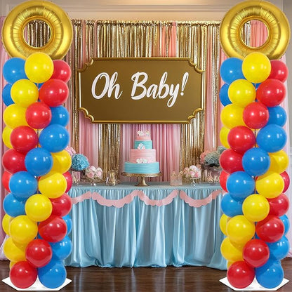 2 Sets Red Blue Yellow Balloon Column Stand Kit - Image 7