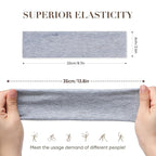 9 Pack Headbands for Women Non Slip - Elastic Cotton Fabric - Sweat Absorption - Soft Cloth Hair Bands for Women's Hair, Stretchy Sports Headbands for Workout Yoga Gym - E