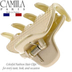 Camila Paris CP3195 French Hair Clip for Women, Small, Gold 2 inches Girls Hair Claw Clips Jaw Fashion Durable and Styling Hair Accessories for Women, Strong Hold No Slip Grip, Made in France