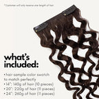 Irresistible Me 3A Curls Real Human Hair Extensions Clip Ins – 100% Human Hair Clip In Extensions for Length & Volume – Invisible Extension – Heat Resistant & Dyeable – Medium Brown, 20 Inches