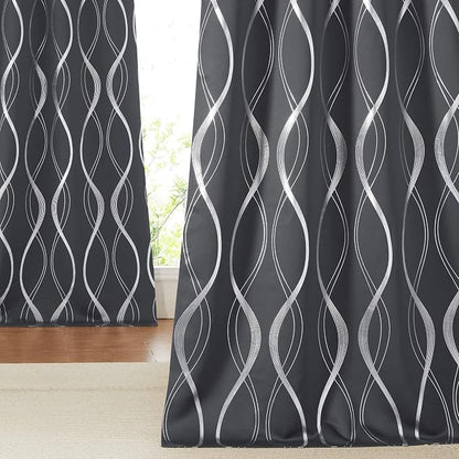 NICETOWN Blackout Curtains for Bedroom, 1 Pair, 52 inches by 90 inches - Image 2
