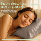 BLISSFORD Satin Pillowcase with Zipper, for Hair and Skin Care, Feels Soft and Cool Like a Silk Pillowcase, Satin Pillow Cases 2 Pack, Slik Pillow Cover, Pewter, Queen Size - Set of 2